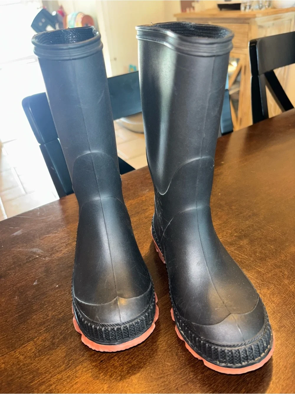 Kids Black Rain & Snow Boots